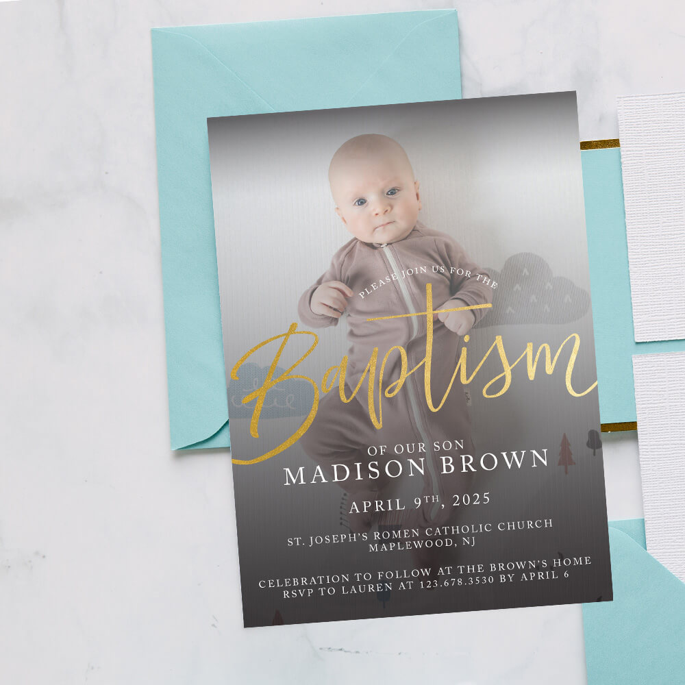 Baptism Foil Cards