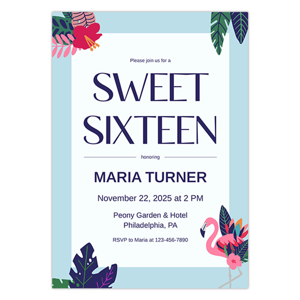 Exotic Flowers & Flamingo Exotic Flowers & Flamingo