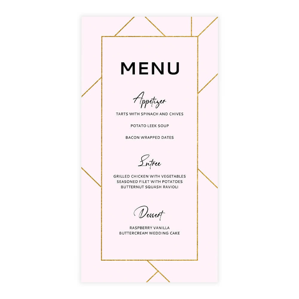 Luxe Lines Menu