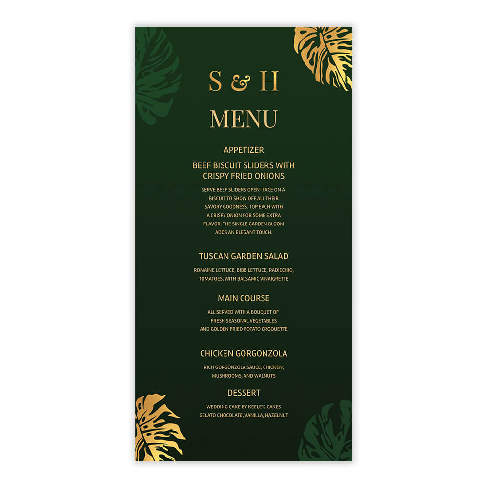 Tropical Treasure Menu Tropical Treasure Menu