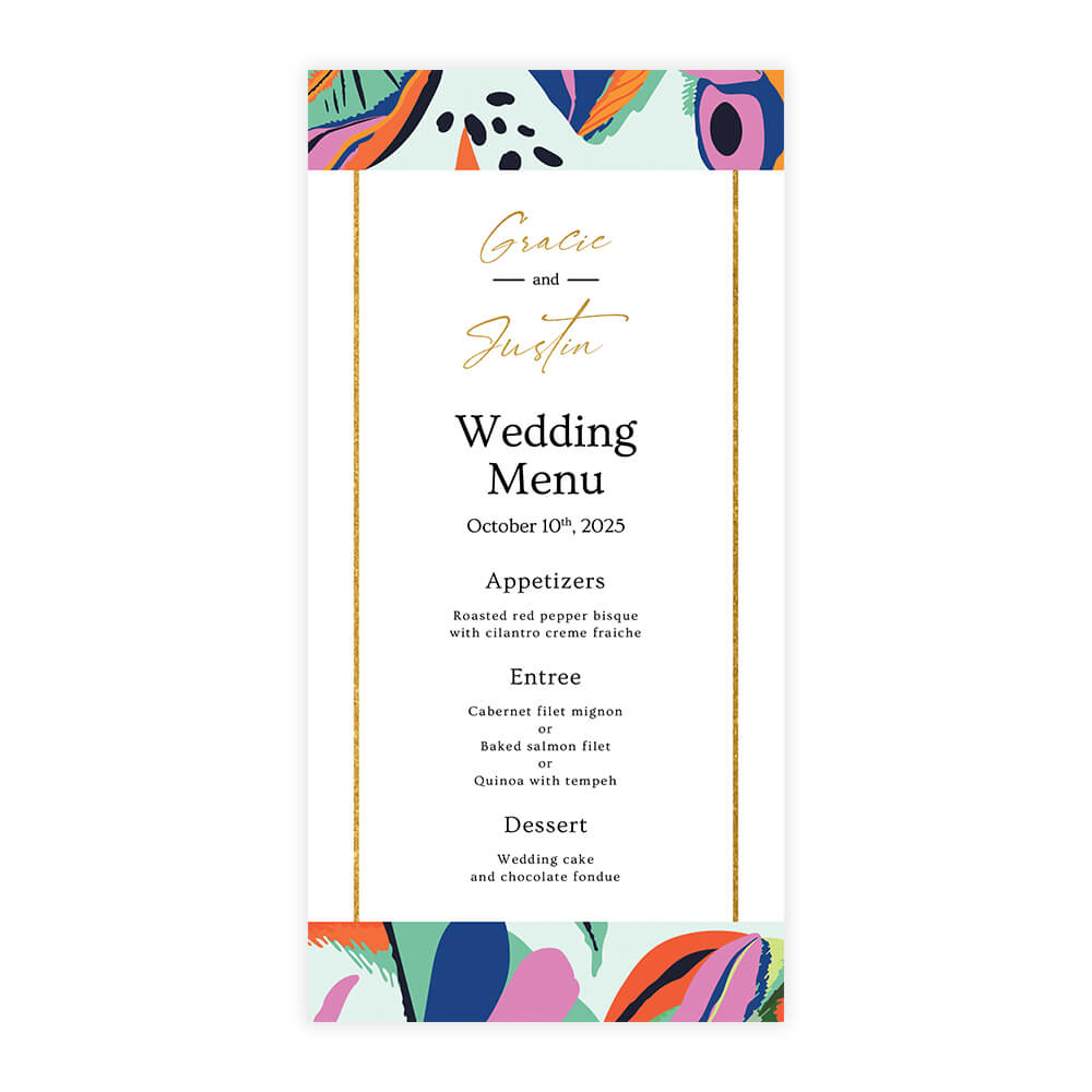 Abstract Art Menu Abstract Art Menu