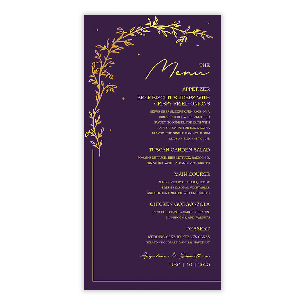 Luxurious Love Menu