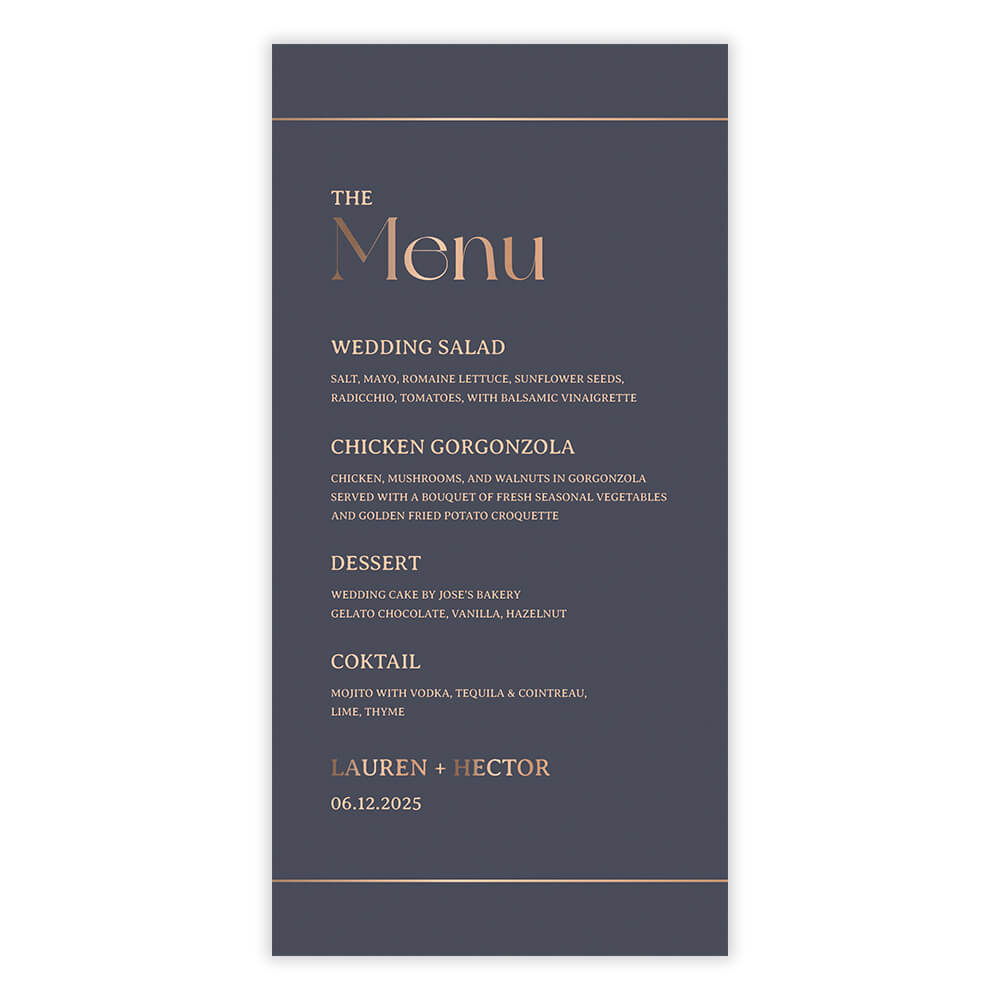 Golden Night Menu