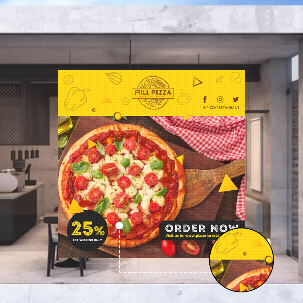 Perforated Window Signs or One Way Vision Signs Perforated Window Signs or One Way Vision Signs