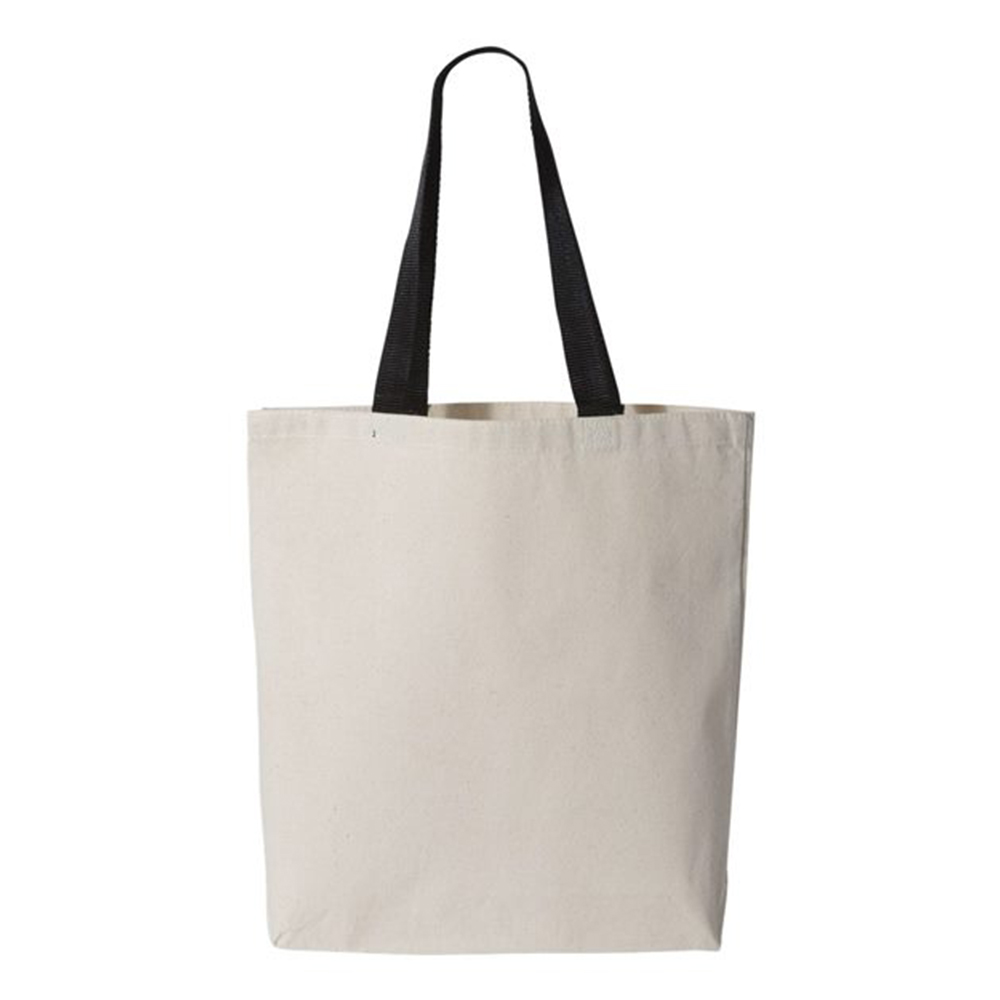 Q-Tees - 11L Canvas Tote with Contrast-Color Handles - Q4400
