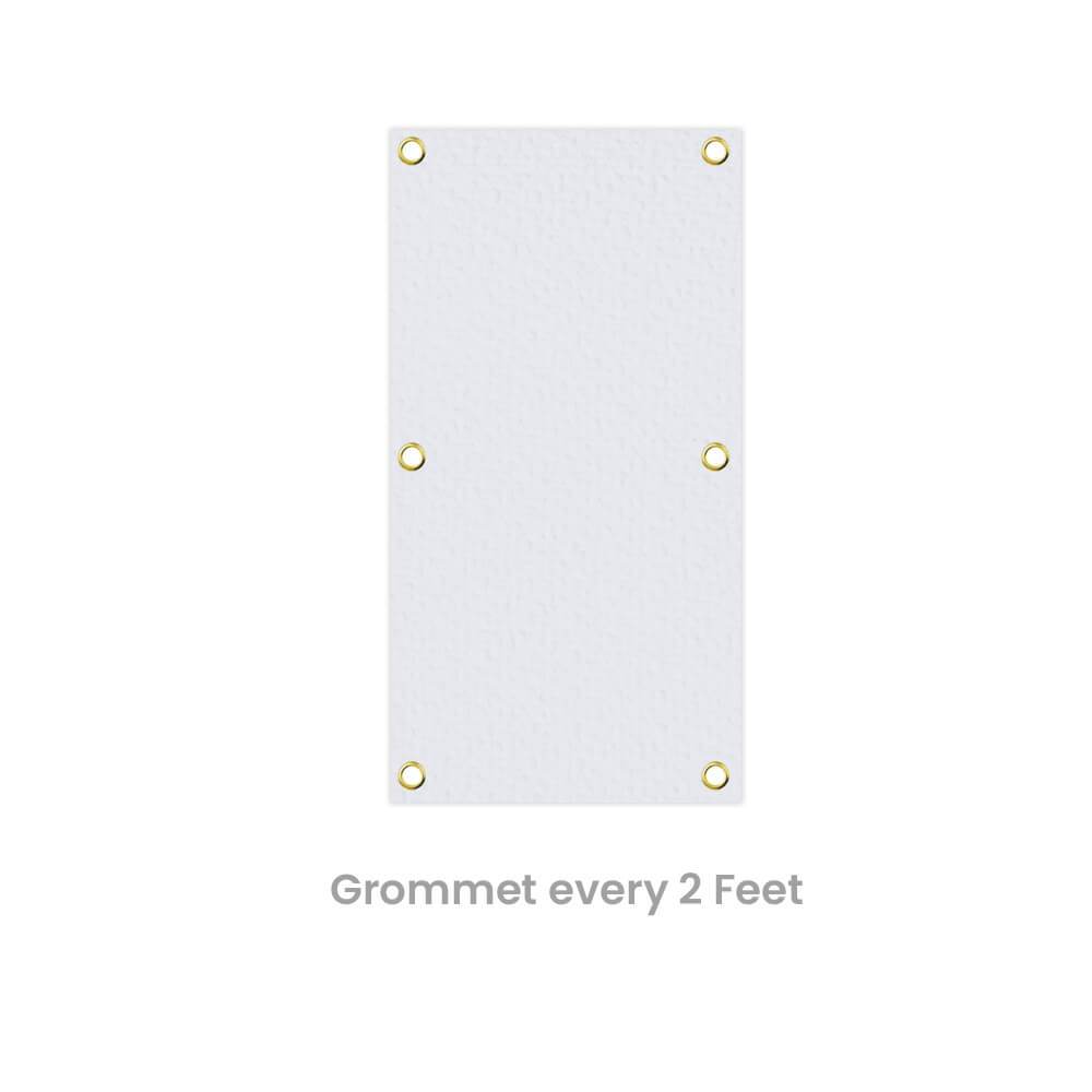 Grommet on each corner 