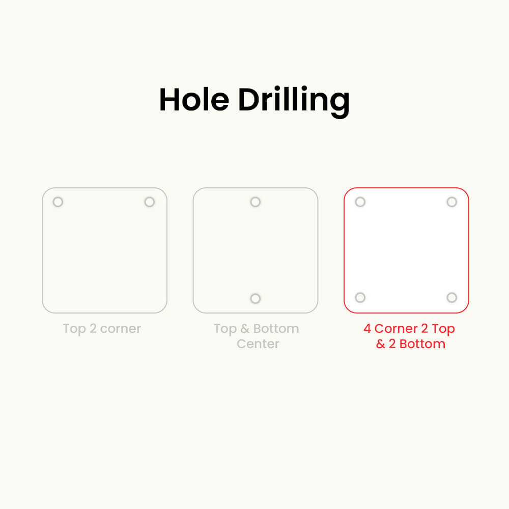 4 Corner 2 Top & 2 Bottom 