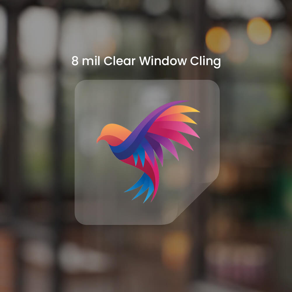 8 mil Clear Window Cling 