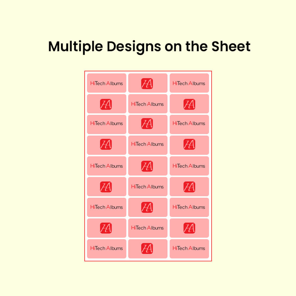 Multiple designs on the sheet 