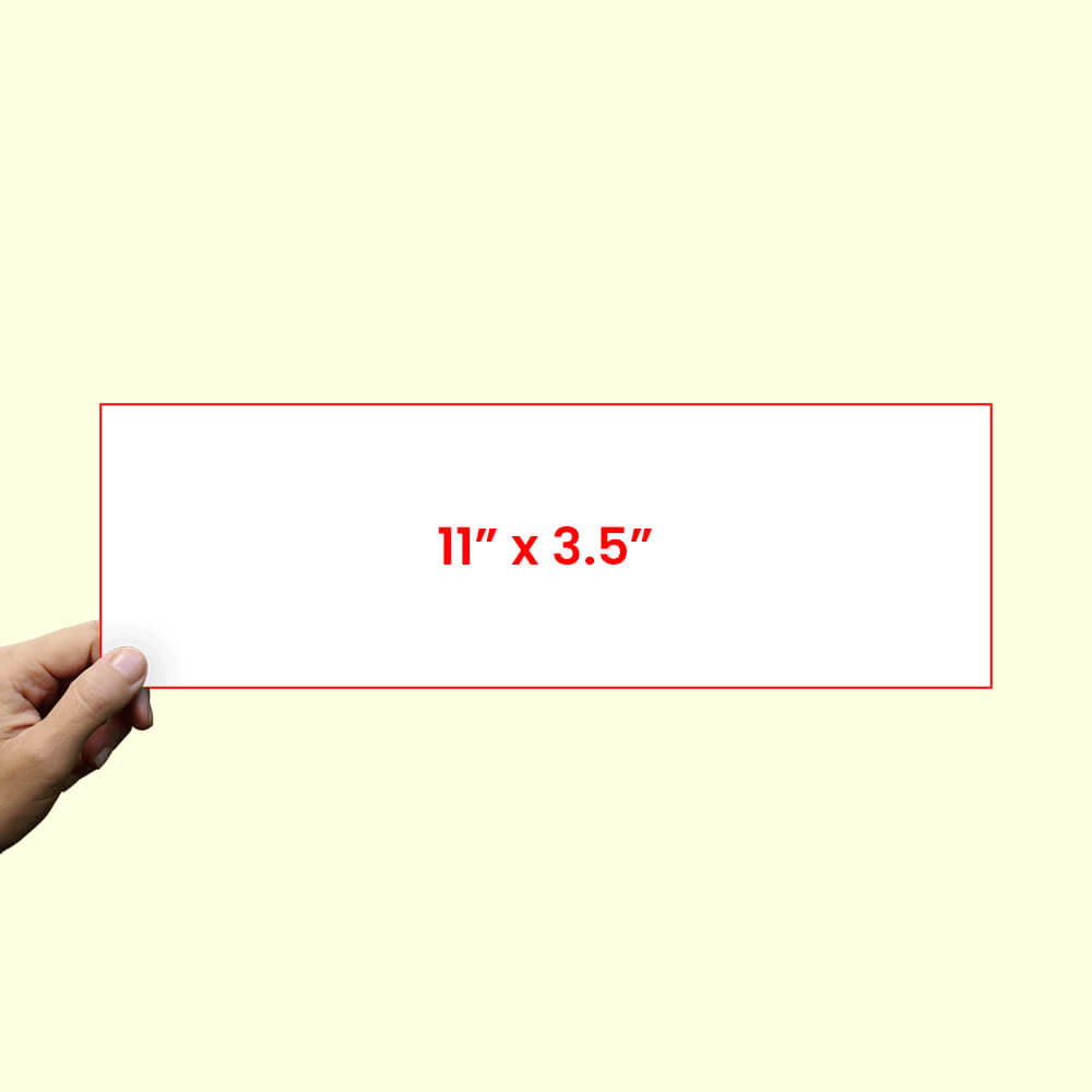 11 in x 3.5 in (With 2.5 in Stub)