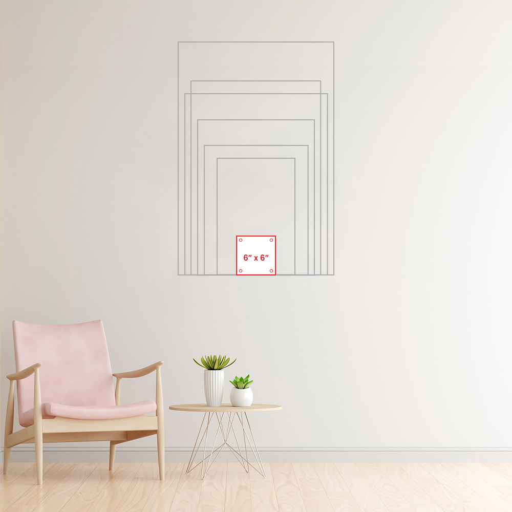 6" x 6"