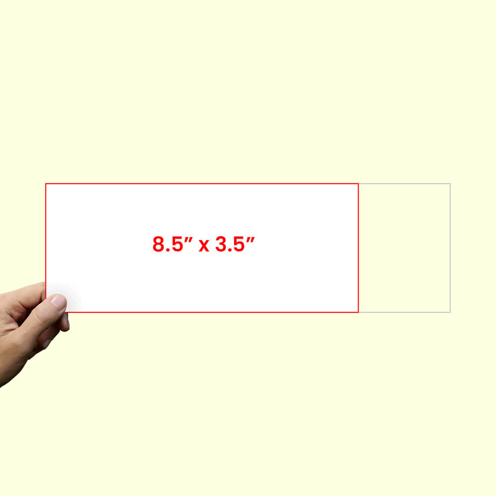 8.5 In X 3.5 In (No Stub)