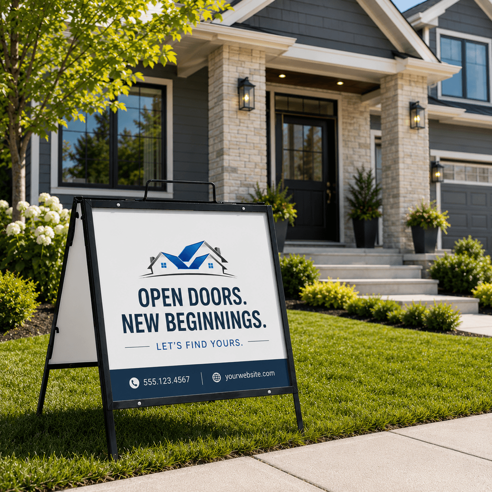 Real Estate H-Frame Sign & Rider | 24x18