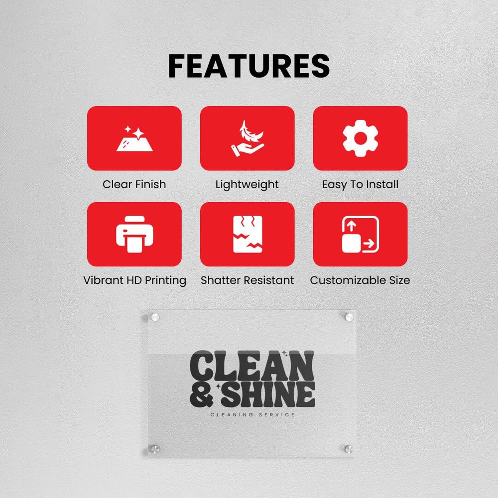 2 - Clear Acrylic Signs